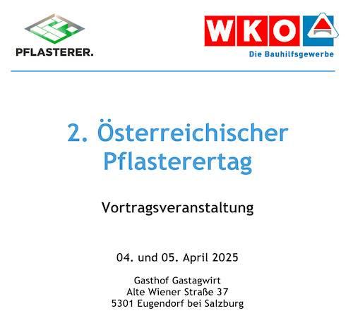  Einladung 2. Österreichischer Pflasterertag