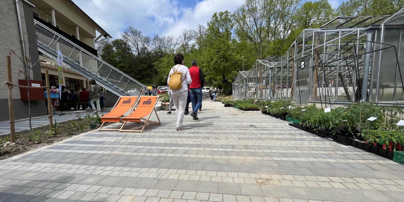 5VinziRast am Land Pflasterung im Hof